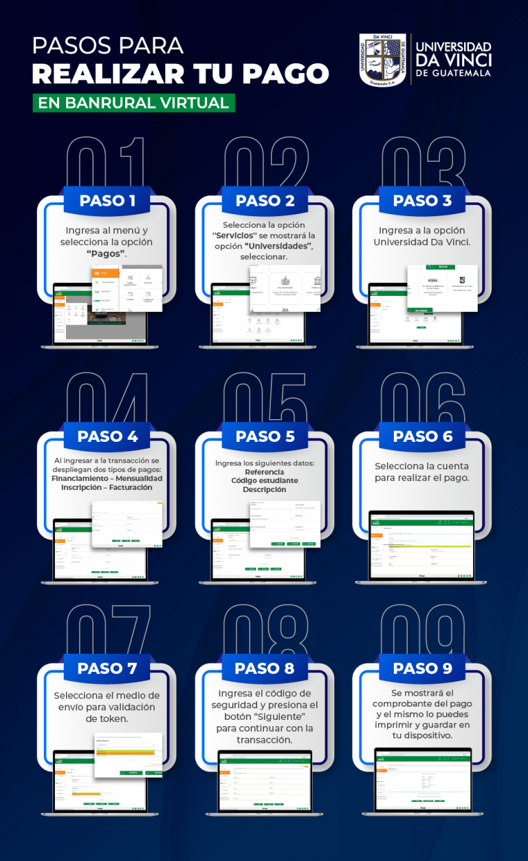 ¡Ahora puedes hacer tus pagos en Banrural Virtual! Universidad Da