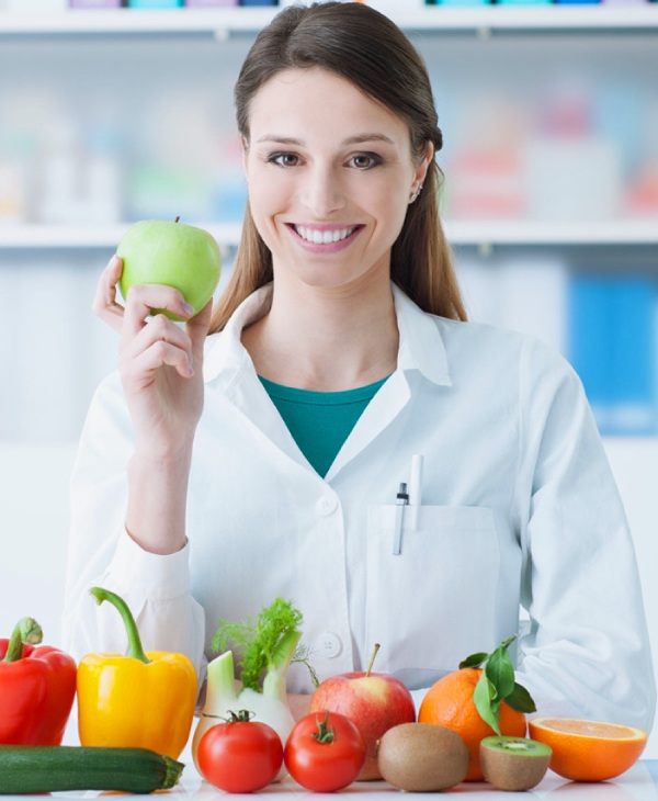 Una mujer nutricionista