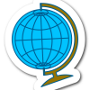 Sticker de mapa mundi da vinci